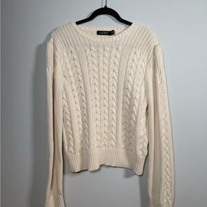 Ralph Lauren Cream Cable Knit Sweater